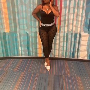 Versace lace leggings